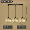 Nuevo candelabro para comedor, diseño de tres cabezas, mesa de comedor simple, estilo popular, lámpara de noche para dormitorio, lámpara creativa para barra de bar, arte de madera y hierro