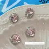 Nueva Lima de Manicura Joyería de Diamantes Lujo Accesible Super Brillante Cristal Rosa Luna Llena Cuadrado Grueso Decoración de Uñas Diamante Bola de Diamantes de Colores