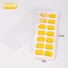 Bandeja para Hielo de 14 Compartimentos Transfronteriza con Tapa, Molde para Cubitos de Hielo para Uso Doméstico, Bandeja de Hielo de Fondo Suave para Hacer Cubitos de Hielo Caseros, Herramienta para Congelar Hielo