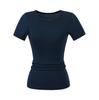 Estilo Europeu e Americano Verão Tops Básicos Femininos Justos para Mulheres Aparência Emagrecedora Multicor Gola Redonda Pequena Pulôver Camisetas de Manga Curta