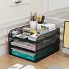 Estantería Estación de Trabajo de Oficina Decoración de Archivos Gabinete de Almacenamiento Multicapa Móvil Dormitorio Libros Adornos Organizador Carrito Pequeño