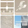 Esencial para el hogar del bebé: Tendedero para calcetines, Perchero con forma de cisne con múltiples pinzas, Perchero para ropa interior de niños, Tendedero de ropa