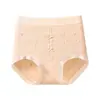 Bragas de Encaje de Cintura Alta para Mujer, Algodón Puro, Jacquard con Forma de Corazón, Refuerzo 100% Algodón Antibacteriano, Hipsters sin Costuras en las Piernas, Control de Abdomen de Cintura Alta