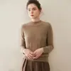 Suéter de Cachemira de Cuello Alto Grueso de Peso Pesado para Mujer Otoño e Invierno Nuevo Color Puro Manga Larga Suelto Pulóver Tejido Suéter Base