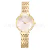 TikTok Novo Âncora Quente Novo Moda Pulseira de Aço Fino Relógio Feminino Quartzo Digital Tempo Versátil Relógio Feminino