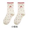Meias de renda meias infantis de comprimento médio ins da moda fofas japonesas primavera e verão finas lolita meias de algodão Zhuji atacado
