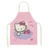 Delantal infantil HelloKitty, diseño de gato rosa, anti-manchas, delantal para adultos, venta directa de fábrica, baberos disponibles para venta al por mayor