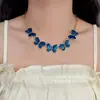 Collar de Mariposa Dulce y Fresco para Niña, Exquisito y de Moda, Borla Metálica Resistente, Versátil y Único, Cadena Elegante para Clavícula para Mujeres
