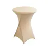 Funda de Mesa Elástica de Tela de Venta Caliente Transfronteriza, Adecuada para Todas las Estaciones, Estilo Minimalista Moderno, Funda de Mesa para Mesa de Bar de Cócteles de Hotel, Funda de Mesa de Color Sólido
