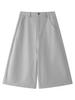 Primavera e Verão Novo Estilo Coreano Ins Casual Simples Cintura Alta A-Line Calças Casuais Silhueta Solta Calças Nove Pontos para Mulheres