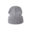 Gorro Clássico Preto Básico de Tricô Transfronteiriço, Gorro de Tricô Liso, Chapéu de Lã Estilo Europeu e Americano, Chapéu de Acrílico para Clima Frio, em Estoque