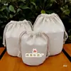 Fondo Redondo Bolsa de Tela Original Bolsa Interior Rollo de Papel Bolsa de Lona Bolsa para Arroz Bolsa para Empaque de Té Cordón Cordón