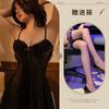 Pijamas Sexy para Mulheres no Verão, Renda na Borda, Tela, Transparente, Quente e Tentador, Botão Frontal Quarto Privado com Tentação Pura de Luxúria Suspensório Dormir