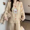 Pijama com bojo, algodão nuvem, novo conjunto de duas peças fofo de animal de desenho animado para outono e inverno, pode ser usado fora