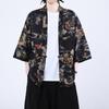 Verão 2025 Estilo Étnico Moda Artística Estilo Chinês Tendência Retro Masculina Cardigan Roupa de Proteção Solar Kimono Robe
