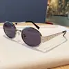 Gg Nuevas Gafas de Sol Ovaladas de Metal Lente Cruzada Estilo Ins Europeo y Americano Mismo Estilo Xiaohongshu Moda Lujo Accesible para Mujer