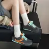 Zapatillas de Entrenamiento Alemanas Estilo Ballet Retro Color Otoño 2026 Bloque de Color Planas Casuales Cómodas Versátiles Deportivas Tenis de Suela Gruesa
