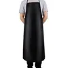 Delantal de Cuero con Peto Impermeable Resistente al Aceite y a las Manchas para Hombre Específico para Catering Cocina Ropa de Trabajo Industrial Estilo Colgante de Cuello Engrosado Ampliado