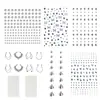 Transfronterizo 180 3 piezas 4/chapado en plata/chapado en oro calcomanías joyería falsa de perforación Amazon temu venta caliente