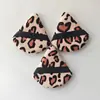 Esponja de Pó Triangular Estampa de Leopardo, Pó Solto de Veludo Cristalino, Pó Aéreo, Esponja de Maquiagem com Veludo Flocado, Esponja de Pó Finalizador, Disponível para Envio Internacional