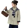 Chaqueta para niña 2026 nueva colección de otoño, top de trabajo de estilo coreano moderno con cuello alto, chaqueta cortavientos para niña de primavera y otoño