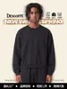 Ropa de hombre DE Old Money Sudadera BOXY corta, ancha, de cuello alto, cuello redondo, forro polar pesado de 350G transfronterizo, sudadera engrosada para hombre