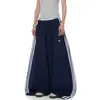 Pantalones de chándal deportivos de retazos a rayas para mujer y hombre, pantalones de baile holgados de pierna ancha para otoño, pantalones versátiles y adelgazantes de largo completo