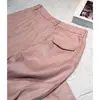 Pantalones de Lino con Lentejuelas Finas Rosas para Mujer 2026 Nuevo Estilo de Verano de Gama Alta Elegantes Sueltos Rectos Casuales de Pierna Ancha