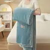 Manta de Terciopelo de Leche Doble Cara para Aire Acondicionado de Otoño, Manta para Siesta en la Oficina, Manta para Todas las Estaciones, Manta Chal para Sofá