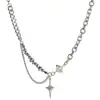 Acero de titanio original Serie Ojo de Estrella Nuevo collar para mujer Lujo ligero Sentido de alta calidad Sentido de diseño de nicho Cadena para clavícula Ojo de Gato