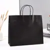 Bolsa de papel kraft de color, bolsa de mano, para llevar, catering, bolsa para té de leche, en stock, al por mayor, bolsa de papel grueso, logo impreso