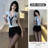 Lin Linting - Lencería sexy, uniforme de policía, traje de tentación, pecho pequeño, muestra gran pasión, pijamas gratis 8512