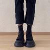 Mocasines Retro de Suela Gruesa para Aumentar Altura para Mujer, Nuevo Estilo Otoño e Invierno 2026, Elegantes Zapatos Individuales Casuales de Ballet con Escote Profundo y Lazo