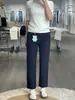 Pantalones Baguette Lenzing Tencel Elásticos en Cuatro Direcciones Pantalones Casuales Versión Estrecha para Mujer Cintura Alta Plisado Petite Pantalones de Pierna Ancha Versátiles Otoño