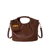 Bolso Bandolera Simple de Cuero PU Retro para Mujer 2026 Nuevo Gran Capacidad Moda Viaje Diario Bolso de un Solo Hombro Bolso de Mano de Alta Gama