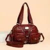 Bolso de mano al hombro, estilo europeo y americano, moda vintage, gran capacidad, bolso cruzado multibolsillos, bolso tote de alta gama para mujer, moderno