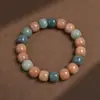 Pulsera Bodhi Tradicional Multigemas Naturales Color Humo para Estudiantes Mujeres, Cuentas Suaves de Semilla de Bodhi para Envolver el Dedo, Cuentas de Oración de Raíz de Bodhi