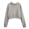Suéter Corto Sexy Ombligo Caliente Chica Mujer Moda Exterior Jersey con Capucha Europeo y Americano Ropa Deportiva de Fitness Manga Larga Mujer