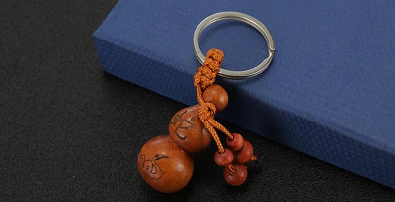 十二生肖葫芦钥匙扣 桃木钥匙挂件
