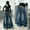 Jeans de Otoño para Niñas 2026 Nuevo Estilo Coreano Pantalones Curvos Holgados para Niños, Pantalones Largos Casuales con Cintura Elástica para Niños Mayores