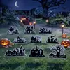 Placas de jardim com tema de Halloween em estilo de terror podem ser usadas como marcadores decorativos para criar uma atmosfera de casa mal-assombrada