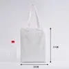 Bolsa de lona em branco para atacado transfronteiriço da Amazon, logotipo imprimível para publicidade, bolsa de algodão para carregar na mão DIY, pintada à mão