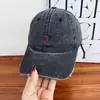 Gorra de Béisbol Bordada con Letras Sencillas Estilo Coreano para Mujer, Gorra Suave Lavada y Estilo Vintage de Copa Ancha para Hombre, Nuevo Modelo Versátil de Primavera y Verano