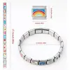 Pulseira Modular Italiana Personalizada Mais Vendida da Amazon com Estampa de Desenho Animado DIY Pulseira de Aço Inoxidável Feita à Mão