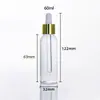Botella de plástico PET con gotero 30/40/50/60ml aceite esencial para hombres embotellado esencia de regaliz solución madre botella vacía