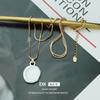Collar de estilo coreano para mujer, diseño de esmalte de nicho, colgante personalizado, sencillo, elegante, de celebridad de Internet, cadena de clavícula que combina con todo.
