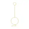Design Transfronteiriço, Pulseira Integrada de Corrente Lisa Fashionável para Dedo, Simples e Única, Estilo de Nicho, Corrente Elegante para o Dorso da Mão