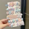 Pinza para el Cabello de Peluche Color Café para Niñas, Accesorios para Flecos Rebeldes en la Parte Delantera, No Daña el Cabello, Pinzas Pequeñas para Bebé