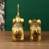 Al por mayor de fabricante adornos de elefante de latón, pareja auspiciosa y de buenos augurios de símbolos de riqueza, elefantes absorbentes de agua para decoración del hogar