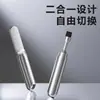 Cepillo de Limpieza 2 en 1 Lima de Uñas Llavero Aleación de Zinc Portátil Cepillo para Eliminar Polvo del Teléfono Lima de Uñas de Metal